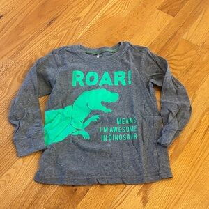 Gray Dinosaur Graphic Kids Shirt (Size 3T)